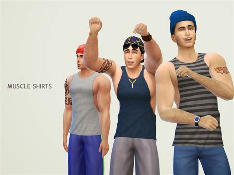 My Sims 4 Blog Muscle Shirts For Males By Lumialover Sims Sims 4