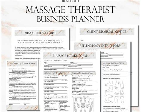 Massage Therapist Business Planner Massage Business Massage Etsy Massage Business Massage