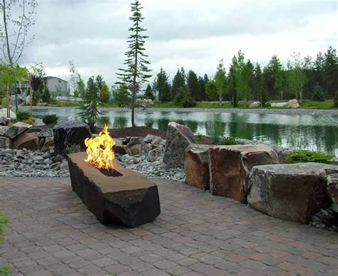How to build a patio firepit: 48 Trough Style Linear Match Lit Fire Pit Kit | Fine's Gas