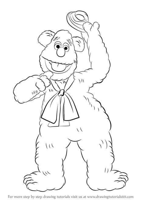 How To Draw Fozzie Bear From The Muppet Show The Muppet Show Step By