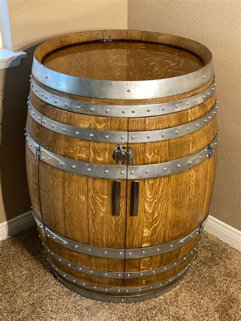 French Oak Wine Barrel Cabinet Etsy