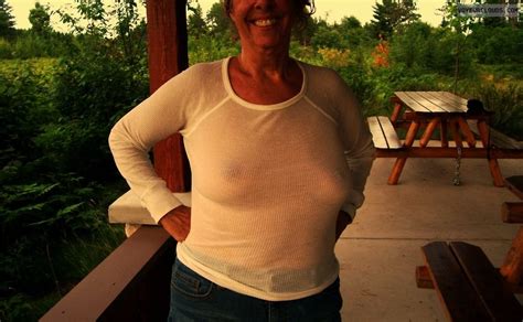 Mature Wife Braless In Public With Nipples Showing
