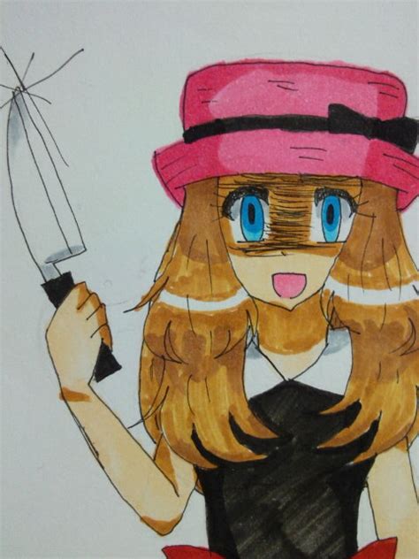 Serena anime fan art pokemon. Yandere Serena - Pokémon Fan Art (37135036) - Fanpop