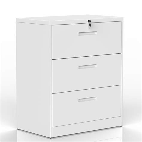 Lateral File Cabinet Lockable Metal Heavy Duty 3 Drawer Lateral File