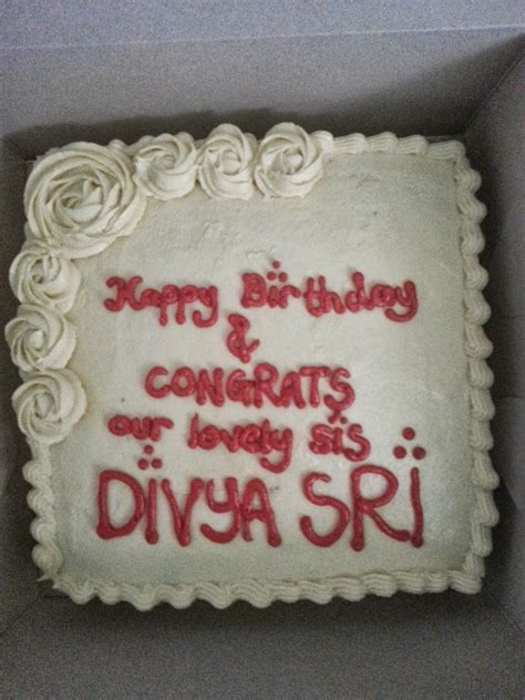 Jul 21, 2021 · happy birthday! Bakerlicious Cupcakery: happy birthday & congrats Divya Sri