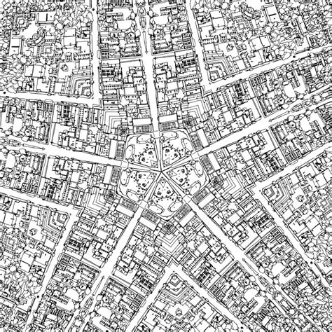 Mandala | Fantastic cities coloring book, Coloring books, Words