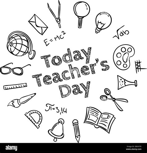 Teachers Day Clipart Black And White