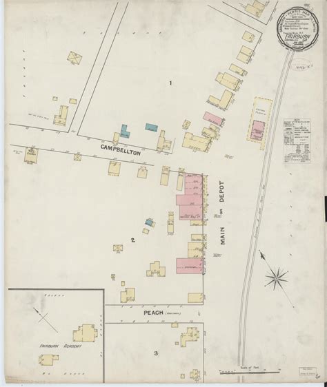 Map Georgia Fairburn Library Of Congress
