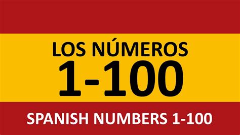 🇪🇸 Números En Español Spanish Numbers 1 100 🇪🇸 Youtube