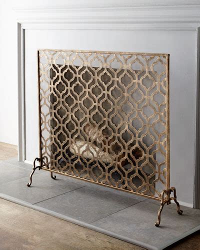 Handcrafted Gold Fireplace Screen Neiman Marcus