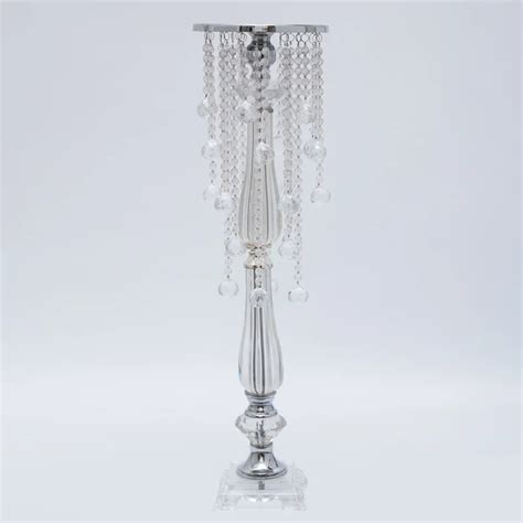 12pcslot Diameter20 70cm Tall Acrylic Silver Column Wedding Props