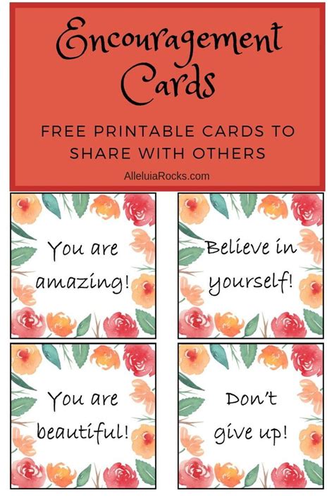 Get A Set Of Free Printable Encouragement Pocket Cards