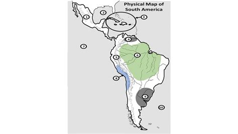 8 Latin America Physical Map Diagram Quizlet