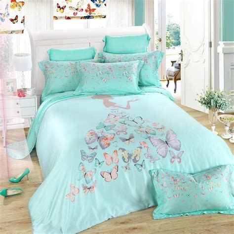 Teen vogue girls electric beach twin size colorful bed comforter bedding set. Mint Green Grey and Pink Beautiful Girl and Colorful ...