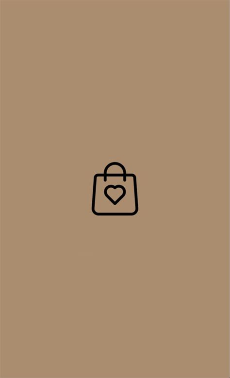 Shopping Brown Icon Aesthetic Iphone Photo App Widget Icon Shop Icon