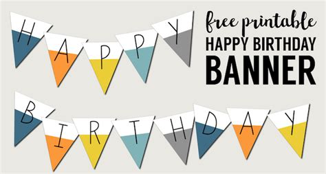 However, it's so meaning to a busy man. Free Printable Happy Birthday Banner - Paper Trail Design