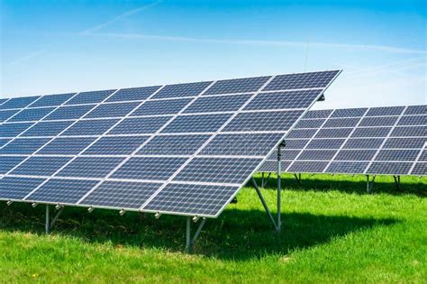 Solar Power Plant Using Renewable Energy From The Sun Stock Photo