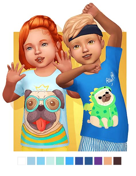 Sims 4 Kids Clothing Pug T Shirt The Sims Book