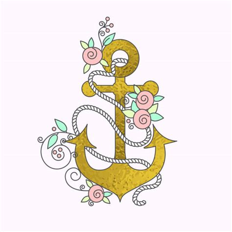 Anchor Of Gold Illustrations Royalty Free Vector Graphics And Clip Art