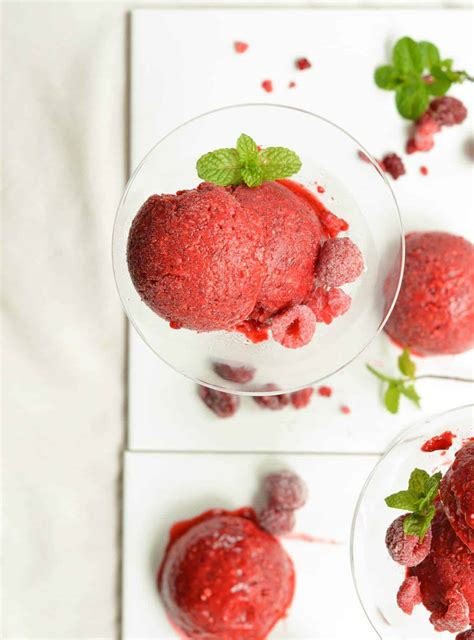 Sugar Free Raspberry Sorbet Recipe Only 4 Ingredients The