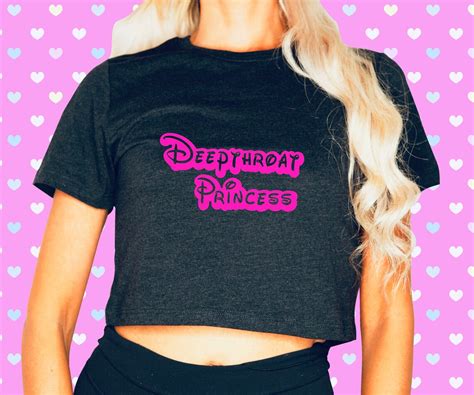 Deepthroat Princess Crop Top Sexy Pink Ddlg Clothing Etsy
