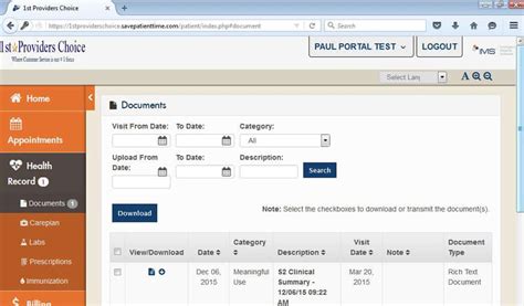 Orthopedic Patient Portal 1st Providers Choice