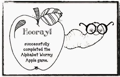 Alphabet Wormy Apple Game Classroom Freebies