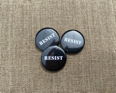 Resist Button 1 Inch Pinback Button Etsy Uk