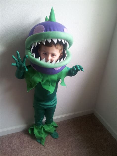 Plants Vs Zombies Chomper Costume Made From Two Plastic Bowls Fle