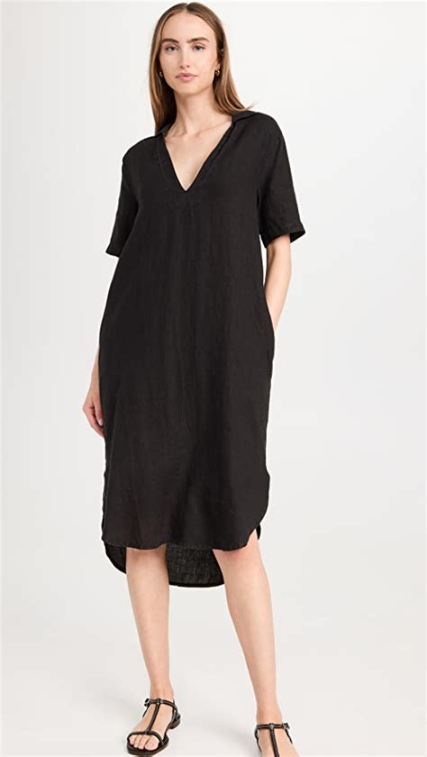 James Perse Open Henley Shirt Dress Shopbop