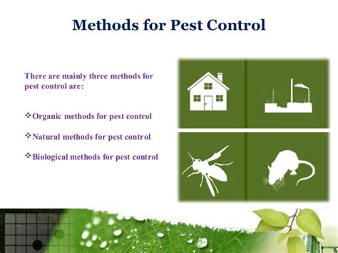 These chemicals often kill organisms indiscriminately and end up killing 'good' insects. Methods for pest control