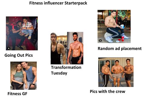 Fitness Influencer Starterpack Starterpacks Rezfoods Resep Masakan