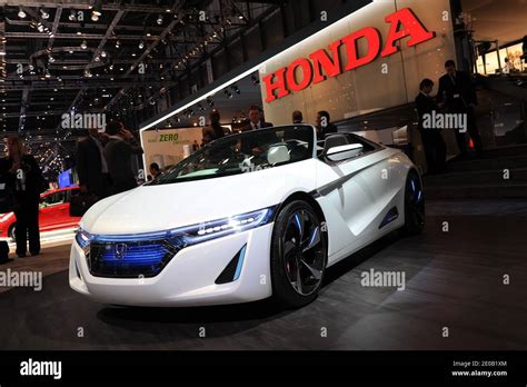 Honda Ev Concept Car On Display At The 82nd International Motor Show