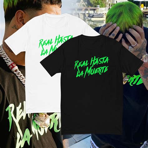 Anuel Aa Real Hasta La Muerte Green T Shirt Anuel Aa Shirt Etsy