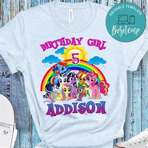 Custom My Little Pony Birthday Shirt For Kid Bobotemp