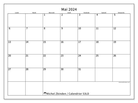 Calendrier Mai 2024 Bureau Ld Michel Zbinden Be