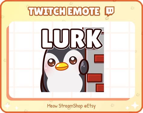 Twitch Emote Cute Penguin Lurk Emotes Cute Penguin Emote Etsy