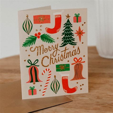 Merry Christmas Deck The Halls Sparkle Card By Ajouter Store