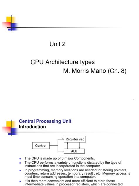 Computer system bchitectur third edition m. Morris Mano PPT | Central Processing Unit | Computer ...