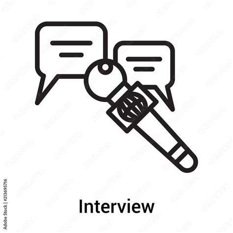 Interview Icon Vector Sign And Symbol Isolated On White Background