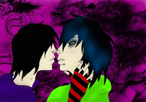 Emo Kiss By Xxbabydrexx On Deviantart