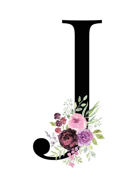 Free j images to use in your next project. Letter J Floral Alphabet instant digital download | Etsy ...