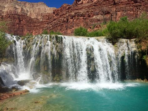 Hidden Falls Supai Az Grand Canyon Grand Canyon Waterfall Outdoor
