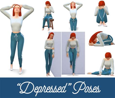 “depressed” Poses Atashi77 On Patreon Sims 4 Sims Poses