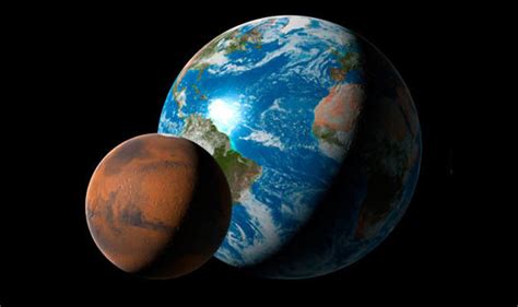 Mars' average distance from the sun is roughly 230 million km.so it makes the distance from the earth is 80 million kilometers. Mars closest to Earth: Mars diameter - How much bigger is ...