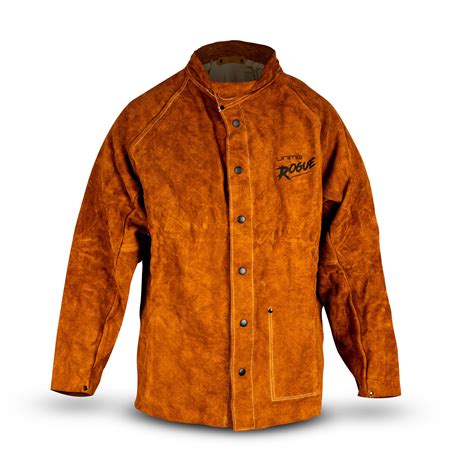 Rogue Full Leather Welding Jacket Unimig Welder Sleeved Back Sleeves