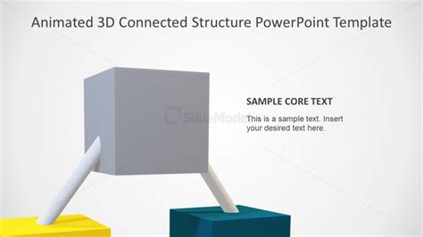 Connected Structure 3 Section Powerpoint Slidemodel