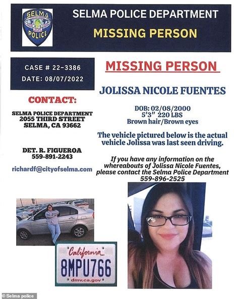 Body Of Missing California Woman Jolissa Fuentes Found In Crashed Car