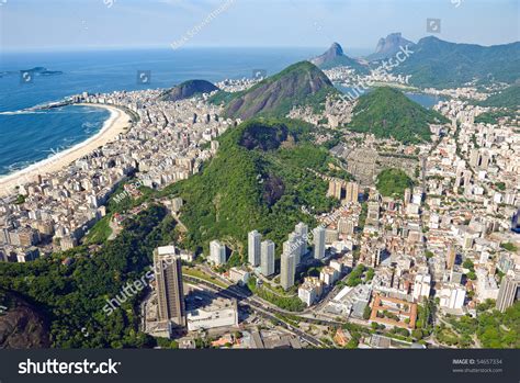 Aerial View Of The Dramatic Rio De Janeiro Coast Stock