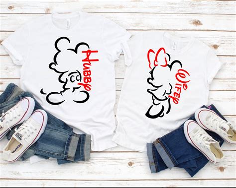 Honeymoon Svg Mickey Mouse And Minnie Mouse Hubby And Wifey Etsy Canada